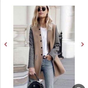 Single Breasted Color Block Coat